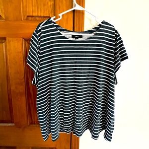Ellos Striped Blouse Plus Size 2X
